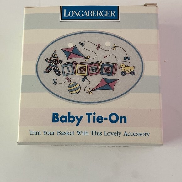 Longaberger 1998 Baby Tie On In Box - Picture 1 of 7